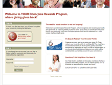 Tablet Screenshot of mydonorplus.com